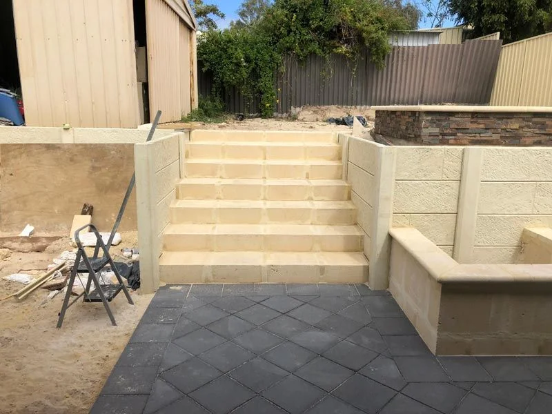 Low garden retaining wall in Morley